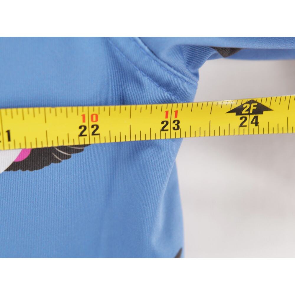 Waggle Men's XL Blue Bird Print Golf Polo Shirt Short Sleeve Performance - Picture 6 of 8